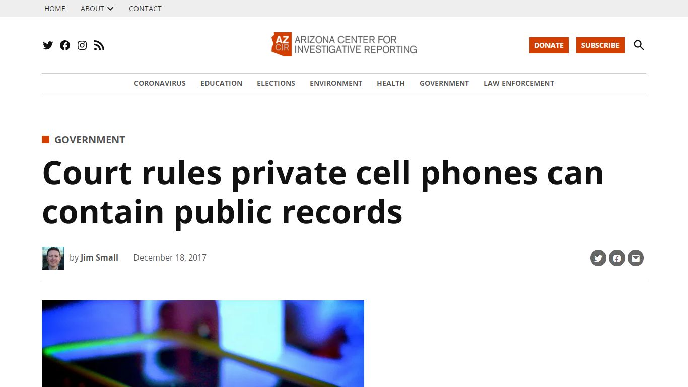 Court rules private cell phones can contain public records